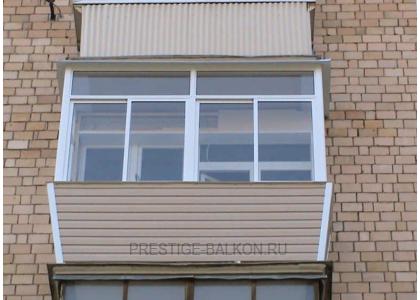 Холодное остекление алюминиевыми окнами с выносом и нащельниками в Подольске