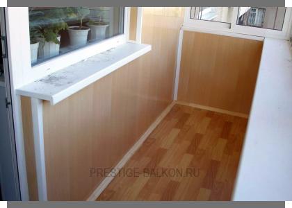Теплое остекление балкона пластиковыми окнами и электрическим теплым полом в Подольске