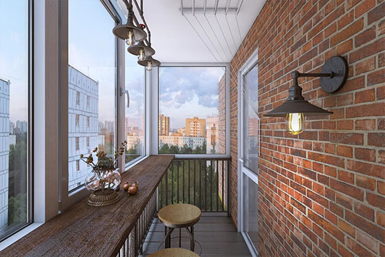 Настенное освещение лоджии в Подольске